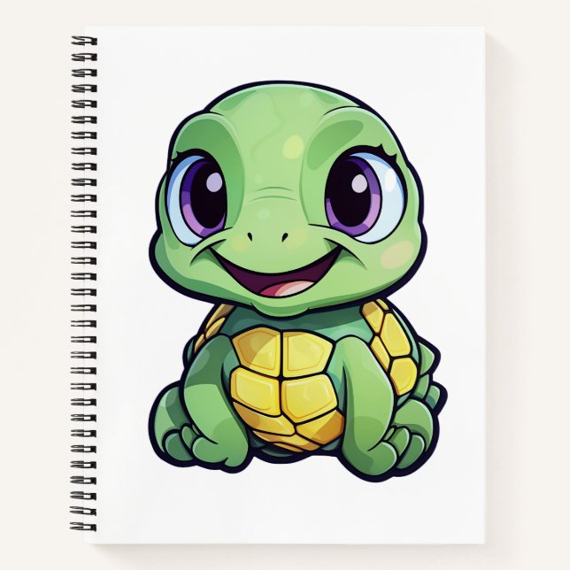 Cuaderno ilustracion de tortuga personalizado (Anverso)