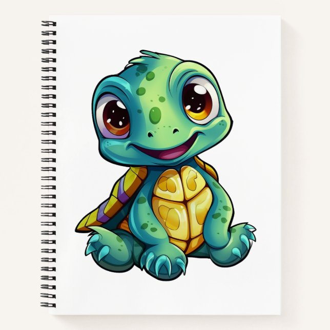 Cuaderno ilustracion de tortuga personalizado (Anverso)