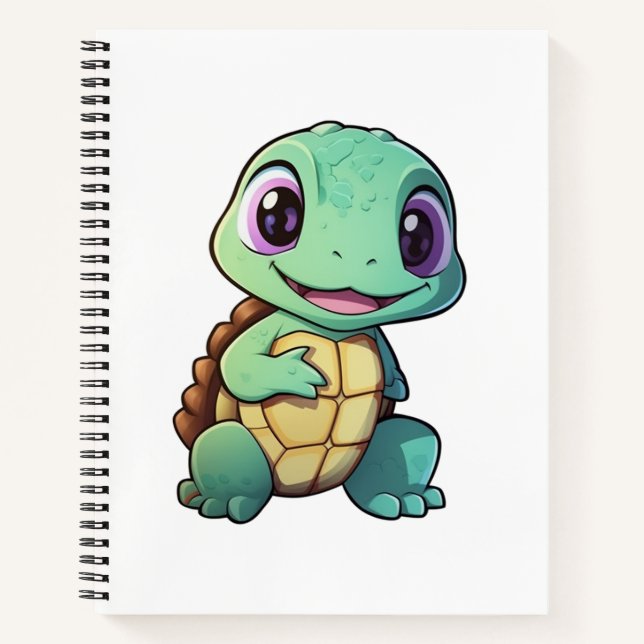 Cuaderno ilustracion de tortuga personalizado (Anverso)