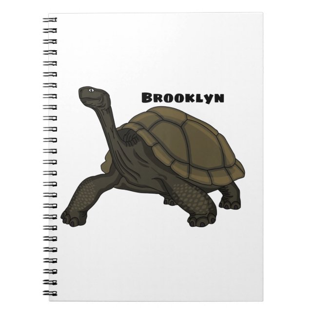 Cuaderno Ilustracion de tortugas terrestres de Galápagos (Frente)