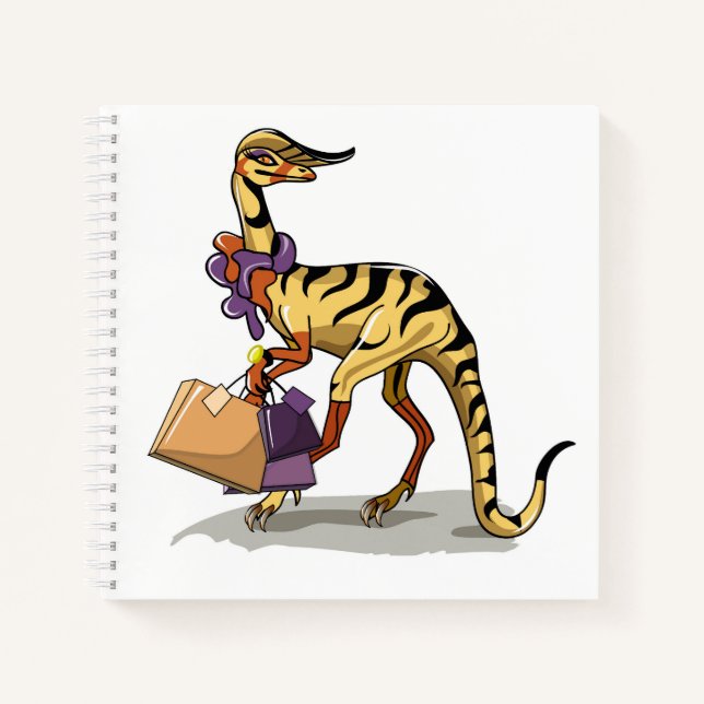 Cuaderno Ilustracion De Un Iguanodon Con Bolsas Comerciales (Anverso)