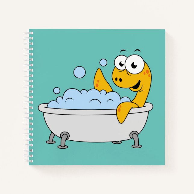 Cuaderno Ilustracion De Un Monstruo De Baño De Ness. (Anverso)