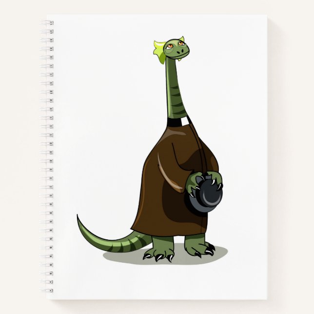 Cuaderno Ilustracion De Un Plateosaurio Vestido Como Sacerd (Anverso)