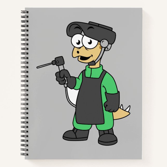 Cuaderno Ilustracion De Un Soldado Estegosaurio. (Anverso)