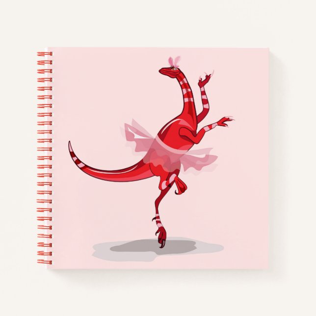 Cuaderno Ilustracion De Una Ballerina Bailando Raptor. (Anverso)