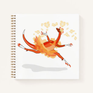 Cuaderno Ilustracion De Una Ballerina Bailando Raptor. 2