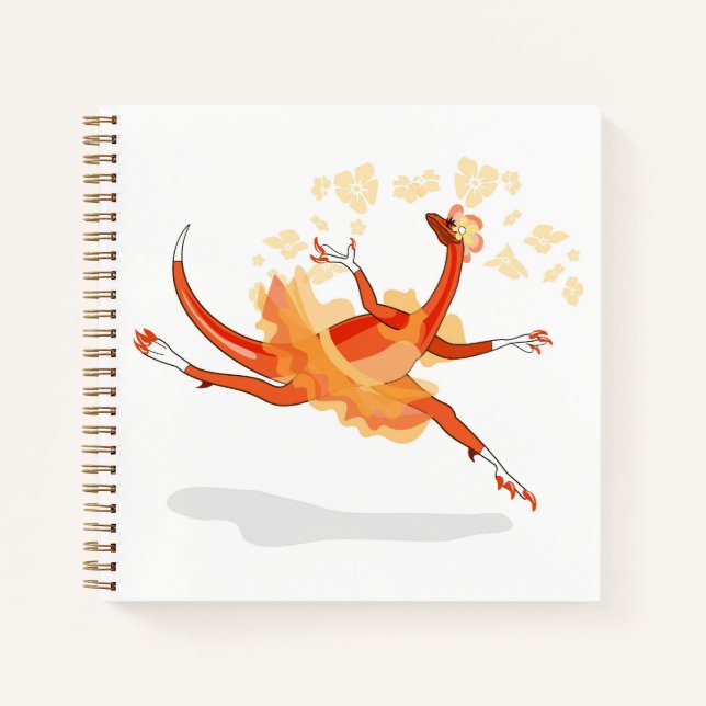 Cuaderno Ilustracion De Una Ballerina Bailando Raptor. 2 (Anverso)