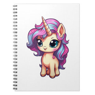 Cuaderno Ilustración de unicornio de dibujos animados