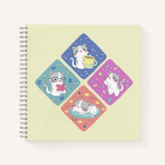 Cuaderno Ilustración del ajetreado día de Kitty la linda