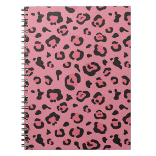 Cuaderno Ilustracion del animal del rosa del leopardo