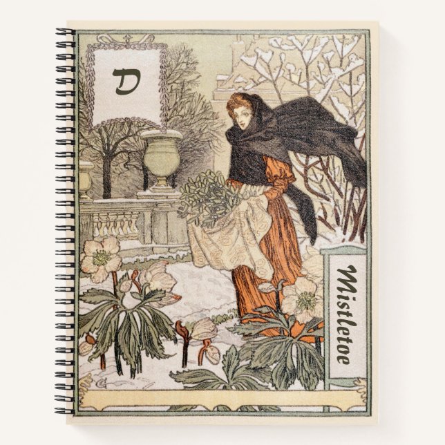 Cuaderno Ilustración del jardín de invierno de diciembre Ar (Anverso)