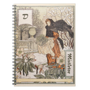 Cuaderno Ilustración del jardín de invierno de diciembre Ar
