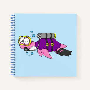 Cuaderno Ilustracion Del Monstruo De Loch Ness Scuba Buver.
