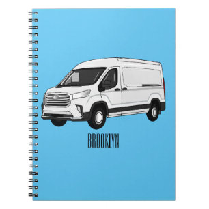 Cuaderno Ilustracion del personalizado de la camioneta de e