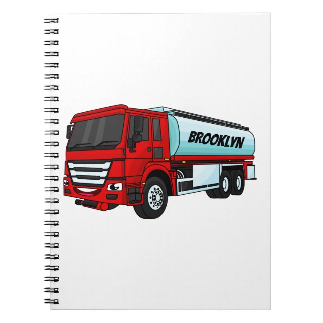 Cuaderno Ilustracion del personalizado de transporte de com (Frente)