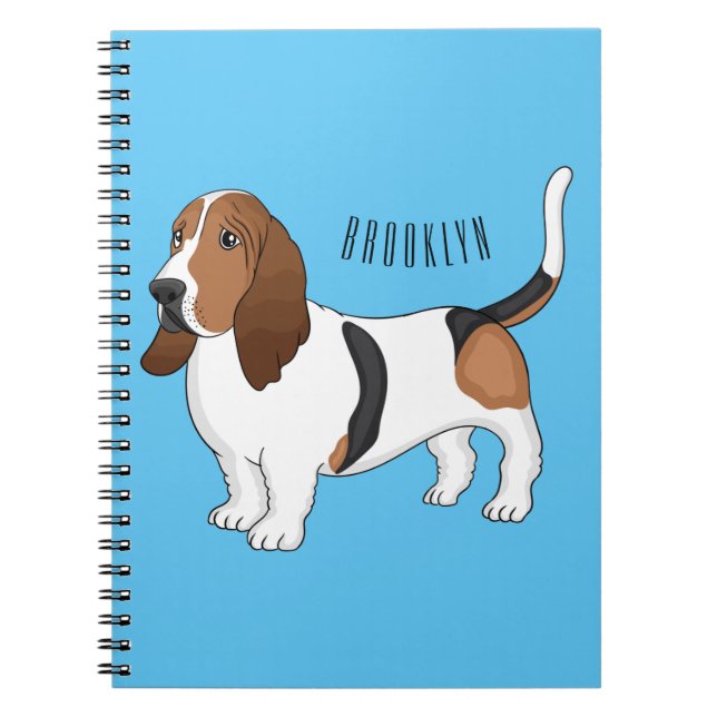 Cuaderno Ilustracion del personalizado del perro de enlace  (Frente)