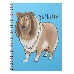 Cuaderno Ilustracion del personalizado del perro del collie