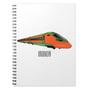 Cuaderno Ilustracion del personalizado del tren de bala