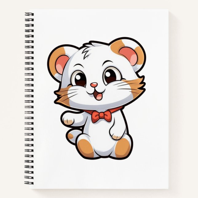 Cuaderno ilustracion del ratón personalizado (Anverso)