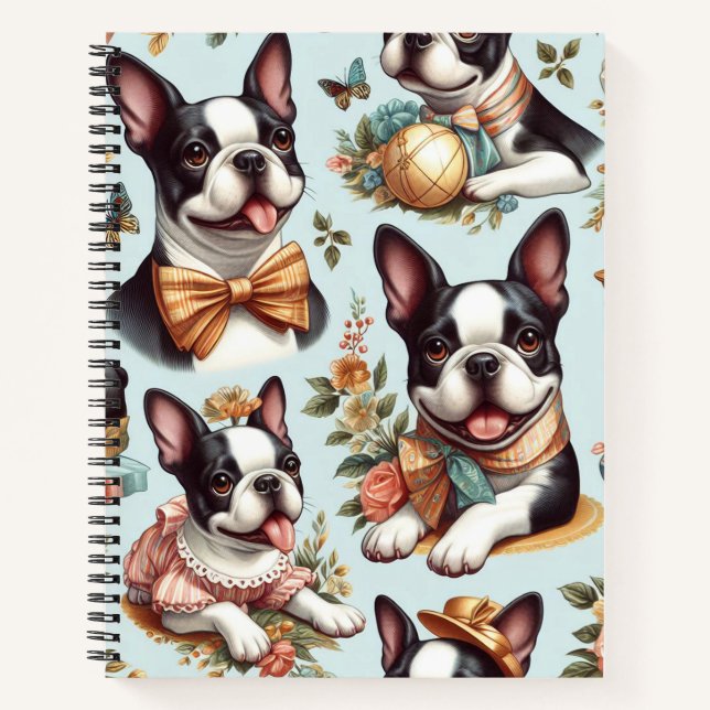 Cuaderno Ilustracion del Terrier de Boston (Anverso)