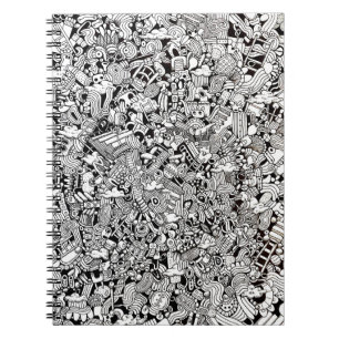 Cuaderno Ilustración detallada de dibujos animados abstract