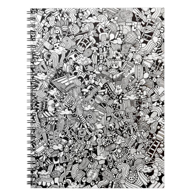 Cuaderno Ilustración detallada de dibujos animados abstract (Frente)