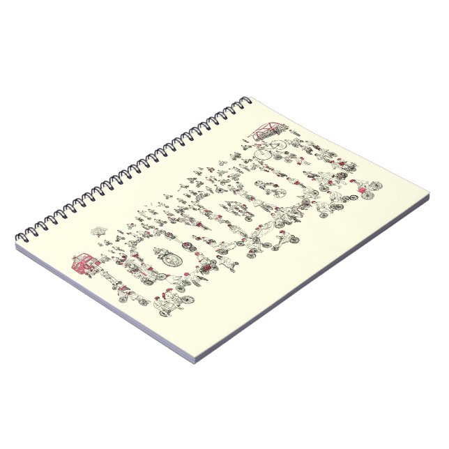 Cuaderno Ilustracion detallado en bicicleta por Londres (Lado Izquierdo)