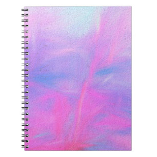 Cuaderno Ilustracion digital con pincel azul pastel, pi