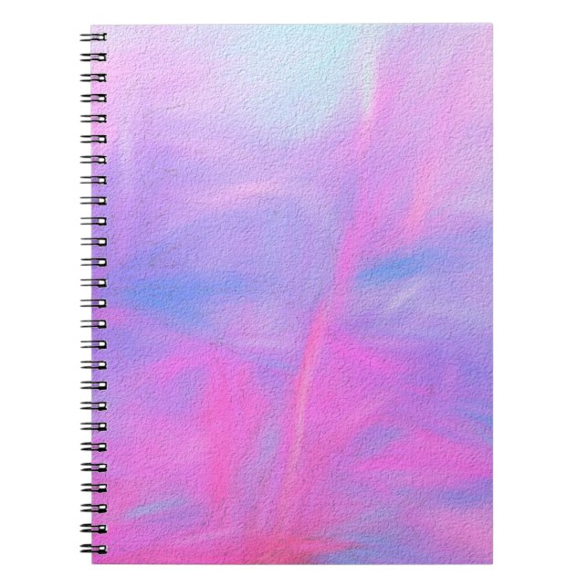 Cuaderno Ilustracion digital con pincel azul pastel, pi (Frente)