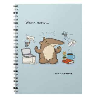 Cuaderno Ilustración divertida de cazador de notificaciones