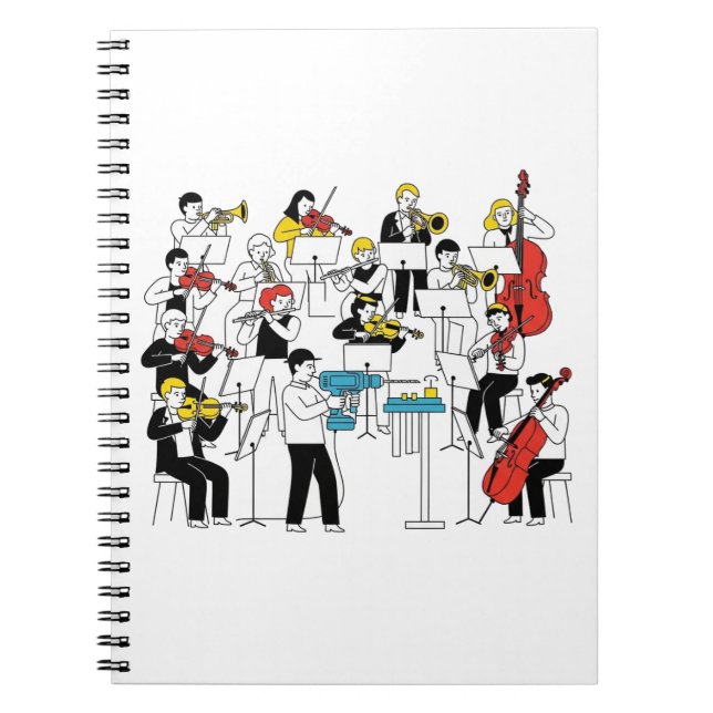 Cuaderno Ilustracion divertido de orquesta - Drill Player (Frente)