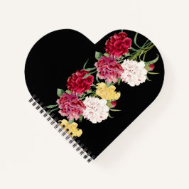 Cuaderno Ilustración floral de clavel vintage