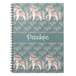 Cuaderno Ilustracion Floral Pastel Horse Fantasy