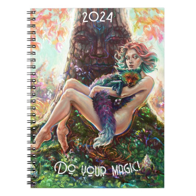 Cuaderno Ilustracion forestal de fantasía de Magic fox 2024 (Frente)