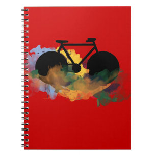 Cuaderno ilustracion gráfico de arte en bicicleta urbana