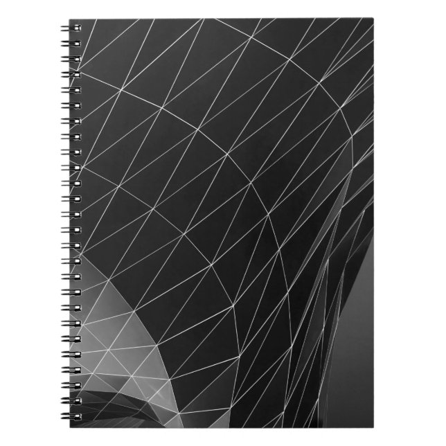 Cuaderno Ilustracion gráfico en blanco y negro (Frente)