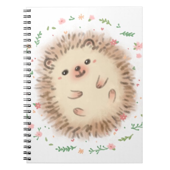 Cuaderno Ilustracion Hedgehog & Flowers (Frente)