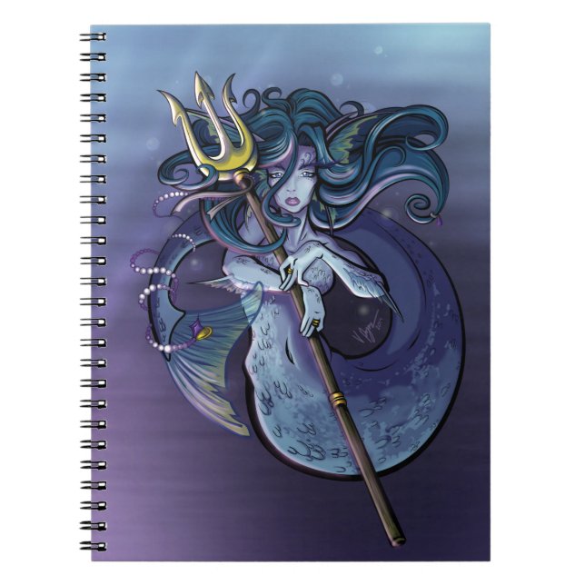 Cuaderno Ilustracion hermoso del arte de la sirena (Frente)