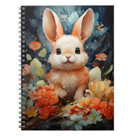 Cuaderno Ilustracion infantil Adorable Bunny marino