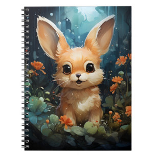 Cuaderno Ilustracion infantil Adorable Bunny marino