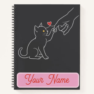 Cuaderno Ilustración minimalista del corazón de amante de g