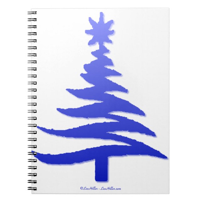 Cuaderno Ilustración moderna del árbol de Navidad Imprimir  (Frente)