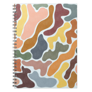 Cuaderno Ilustracion moderno abstracto, de tonos tierra.