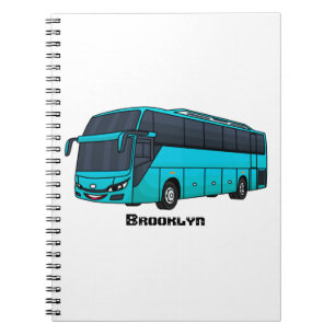 Cuaderno Ilustracion moderno de personalizado de autobús de