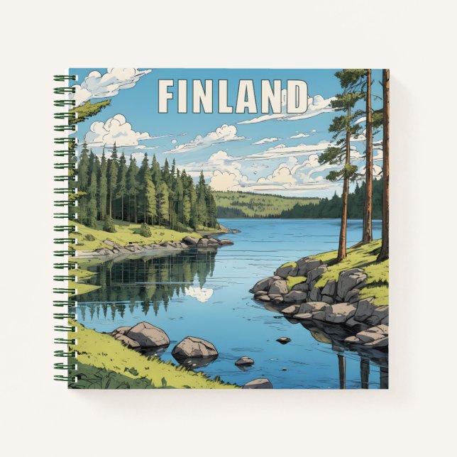 Cuaderno Ilustracion Natural de Finlandia (Anverso)