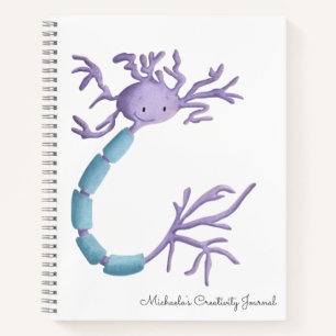 Cuaderno Ilustración Personalizada de Neurona de Dibujos An