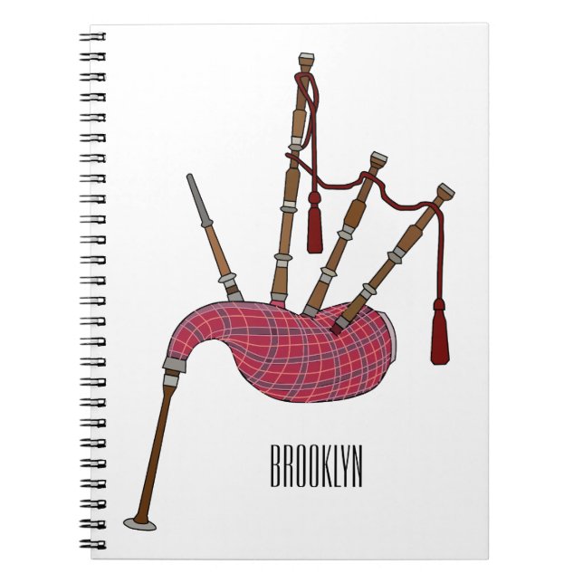 Cuaderno Ilustracion personalizado Bagpipes (Frente)