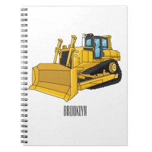 Cuaderno Ilustracion personalizado Bulldozer