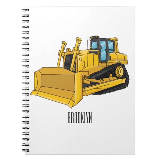 Cuaderno Ilustracion personalizado Bulldozer (Frente)