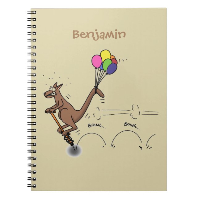 Cuaderno Ilustracion personalizado canguro del humor austra (Frente)
